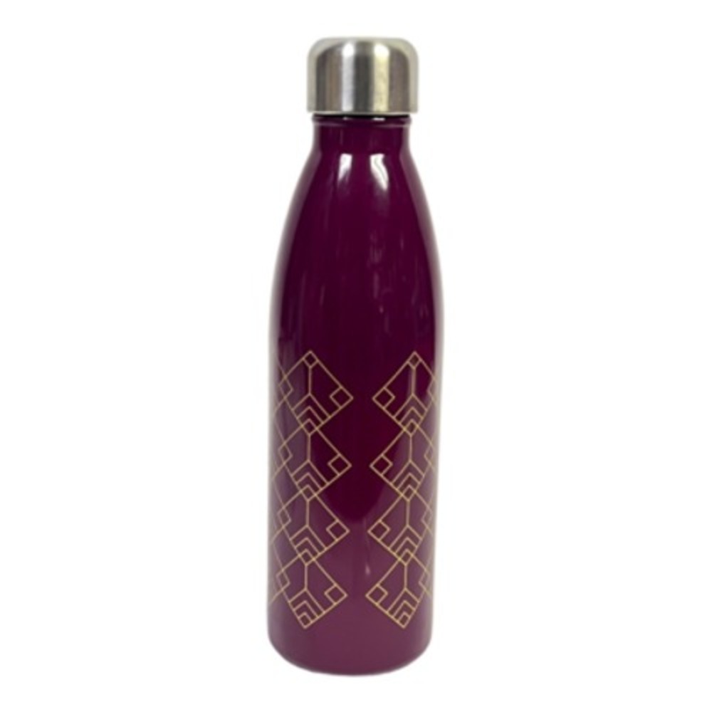 Room Essentials Stainless Steel Purple Geometric Insulated Water‎ Bottle 17.5oz